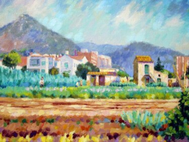 Painting titled "Pineda Barrio de la…" by Peláez Ochoa, Original Artwork, Acrylic