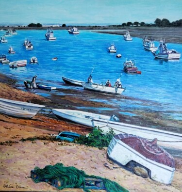 Malerei mit dem Titel "Punta Umbría" von Peláez Ochoa, Original-Kunstwerk, Öl