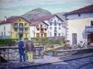 Pintura titulada "ELIZONDO (NAVARRA)" por Peláez Ochoa, Obra de arte original, Oleo