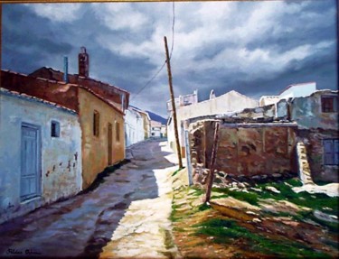 Pintura titulada "Calle de la puebla…" por Peláez Ochoa, Obra de arte original