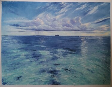 「Ocean」というタイトルの絵画 Pelagiyaによって, オリジナルのアートワーク, オイル