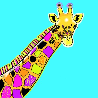 Arts numériques intitulée "Giraffe" par Pelin Gürses, Œuvre d'art originale, Travail numérique 2D