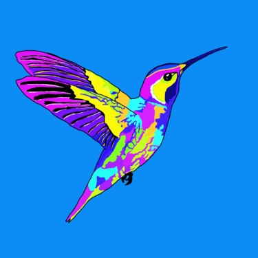 Digital Arts titled "Hummingbird" by Pelin Gürses, Original Artwork, 2D Digital Work