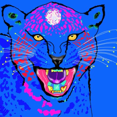 Digital Arts titled "Panther" by Pelin Gürses, Original Artwork, 2D Digital Work