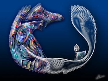 Obatalá Digitale Künste mit dem Titel "Obatalá" von Ricardo Pellerano, Original-Kunstwerk, Digitale Malerei