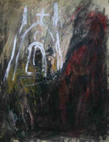 Peinture intitulée "Les noces noires  -…" par Luc Pellerin, Œuvre d'art originale, Huile