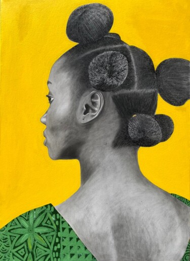 Malerei mit dem Titel "EWA V" von Pelumi Fasasi, Original-Kunstwerk, Acryl
