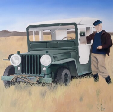 Painting titled "Jeep C3JA" by Pen, Original Artwork, Oil