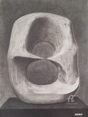 Zeichnungen mit dem Titel "Oval with points, H…" von Moa Dessins, Original-Kunstwerk