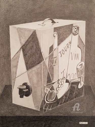 Disegno intitolato "Cubisme" da Moa Dessins, Opera d'arte originale