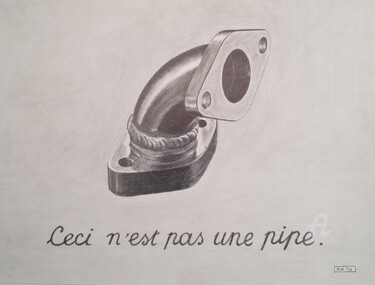 Disegno intitolato "Pipe d'admission" da Moa Dessins, Opera d'arte originale