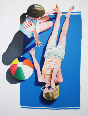 Malarstwo zatytułowany „L'été (107x145cm)” autorstwa Peng Nghia, Oryginalna praca, Akryl