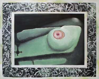 Malerei mit dem Titel "le bain (108x135cm)" von Peng Nghia, Original-Kunstwerk, Acryl