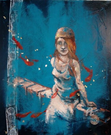 Peinture intitulée "Sirène 2" par Atelier Pauline Pennanguer, Œuvre d'art originale