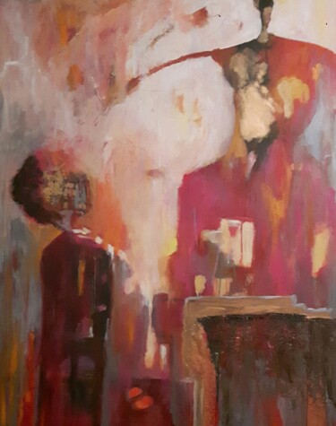 Painting titled "Hommage au Philosop…" by Penny G Peckmann, Original Artwork, Acrylic