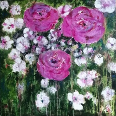 Painting titled "Printemps" by Penny G Peckmann, Original Artwork, Acrylic
