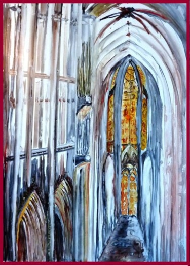 Schilderij getiteld "cathedrale.jpg" door Penny G Peckmann, Origineel Kunstwerk