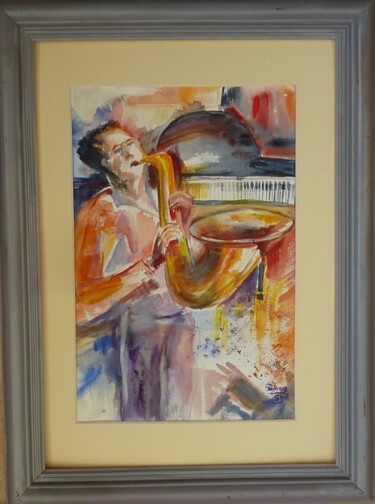 Peinture intitulée "Jazz metiv-son.jpg" par Penny G Peckmann, Œuvre d'art originale