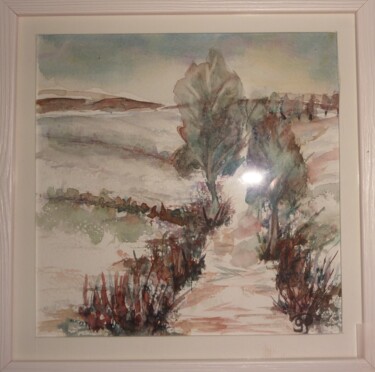 Painting titled "Chemin A 6" by Penny G Peckmann, Original Artwork