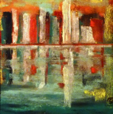 Peinture intitulée "City of colors" par Penny G Peckmann, Œuvre d'art originale, Pastel