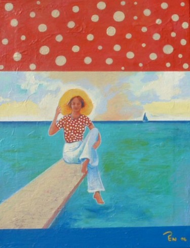 Painting titled "Hello Sailor" by Penny Walsh, Original Artwork