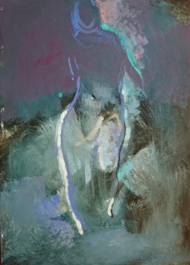 Peinture intitulée "Apparition;2020" par Pierre Pentchev, Œuvre d'art originale, Gouache