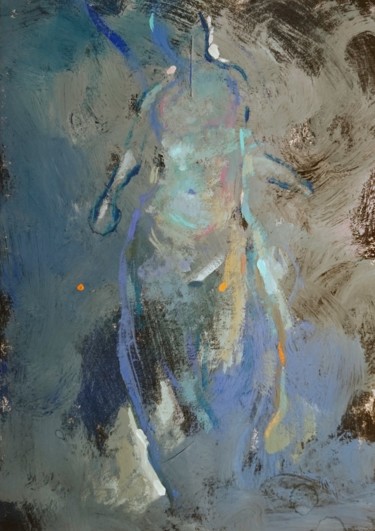 Peinture intitulée "Apparition"""" par Pierre Pentchev, Œuvre d'art originale, Gouache