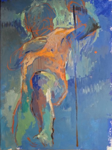 Peinture intitulée "Apparition" par Pierre Pentchev, Œuvre d'art originale, Gouache