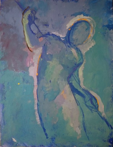 Painting titled ",,Apparition"" by Pierre Pentchev, Original Artwork, Gouache