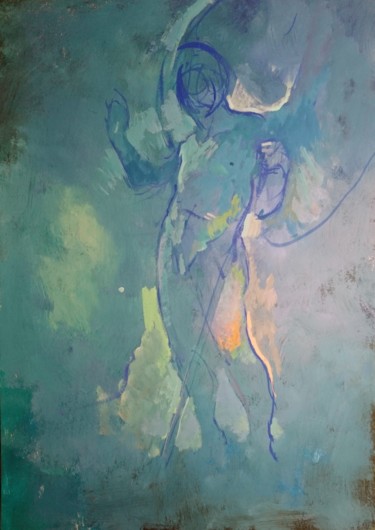 Peinture intitulée "-Apparition" par Pierre Pentchev, Œuvre d'art originale, Gouache