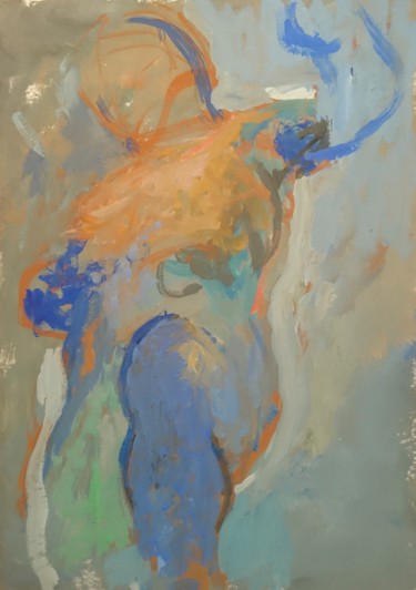 Peinture intitulée ", Apparition ," par Pierre Pentchev, Œuvre d'art originale, Gouache