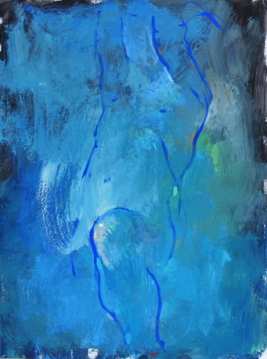 Peinture intitulée "Apparition ,4/2020" par Pierre Pentchev, Œuvre d'art originale, Gouache