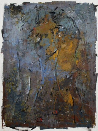 Painting titled "Souvenir d'un lieu…" by Pierre Pentchev, Original Artwork, Encaustic