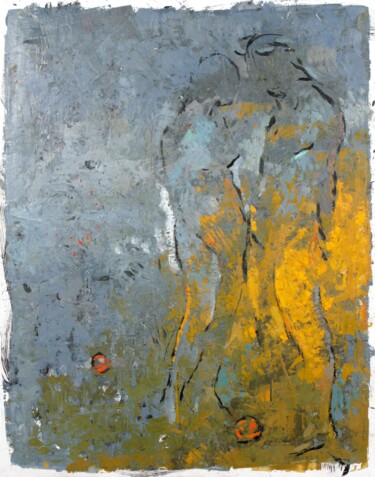 Painting titled "Souvenir d'un lieu…" by Pierre Pentchev, Original Artwork, Encaustic