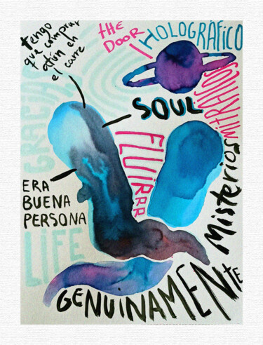 Dessin intitulée "Soul" par Pepe Ortiz Benavent, Œuvre d'art originale, Encre