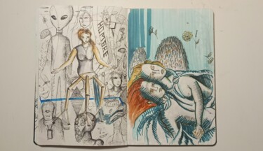 Рисунок под названием "My first sketchbook…" - Pepe Ortiz Benavent, Подлинное произведение искусства, Маркер