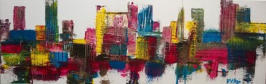 Peinture intitulée "Multicolor Skyline" par Pepe Villan, Œuvre d'art originale, Acrylique