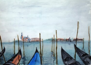 Ζωγραφική με τίτλο "Venezia, Isola di S…" από Pepe Villan, Αυθεντικά έργα τέχνης, Ακουαρέλα