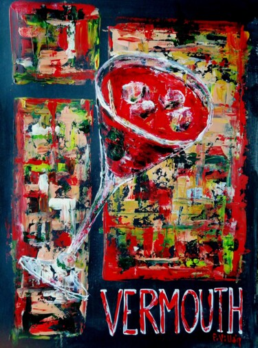 Painting titled "Vermouth" by Pepe Villan, Original Artwork, Acrylic