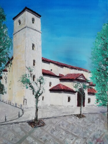 Malerei mit dem Titel "SAN NICOLAS CHURCH,…" von Pepe Villan, Original-Kunstwerk, Acryl