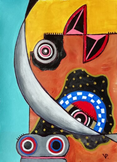 "Cubist portrait of…" başlıklı Tablo Pepe Villan tarafından, Orijinal sanat, Akrilik