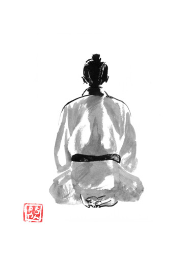 Drawing titled "seiza" by Péchane, Original Artwork, Watercolor
