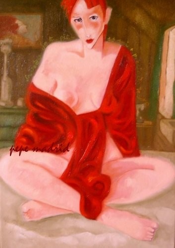 Pintura titulada "La seda de tu piel.…" por Pepe Madrid, Obra de arte original