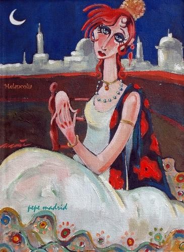 Pintura titulada "Melancolía en Cádiz" por Pepe Madrid, Obra de arte original