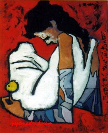 Pintura titulada "Estas tú tan distan…" por Pepe Madrid, Obra de arte original