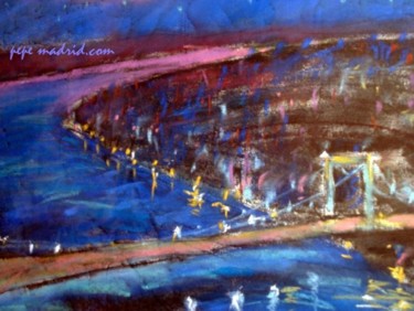 Painting titled "Noche de Budapest" by Pepe Madrid, Original Artwork