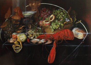 Painting titled "Still Life (goes on)" by Pepijn Simon, Original Artwork, Oil