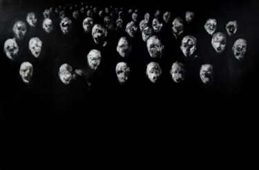 Картина под названием "The Concert" - Pepijn Simon, Подлинное произведение искусства, Масло Установлен на Алюминий