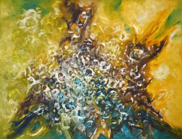 Painting titled "SubSea nr 8" by Peppeluciani, Original Artwork, Oil