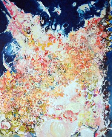 Schilderij getiteld "SubSea nr 26" door Peppeluciani, Origineel Kunstwerk, Olie